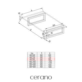 CERANO - Deska pod umyvadlo Navira Pro + 2 konzole pod desku - betonově šedá - 81x46,5x3,6 cm