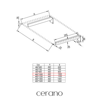 CERANO - Deska pod umyvadlo Navira Pro + 2 skryté konzole - dub medový - 100x3,6x46 cm