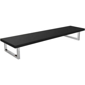 CERANO - Deska pod umyvadlo Navira Pro + podpěrná konzole - černá matná - 141x46,5x3,6 cm