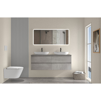 CERANO - Deska pod umyvadlo Navira Slim - betonově šedá - 160x46x1,8 cm