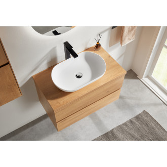 CERANO - Deska pod umyvadlo Navira Slim - dub medový - 70x46x1,8 cm