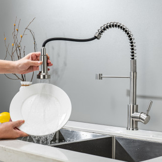 TUANA Dřezová stojánková baterie Daniela výsuvná sprška  chrom TU-428188