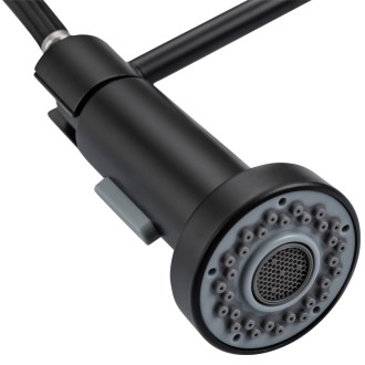 CERANO - Dřezová stojánková baterie Daniela - výsuvná sprška - černá matná