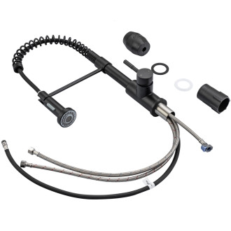 CERANO - Dřezová stojánková baterie Daniela - výsuvná sprška - černá matná