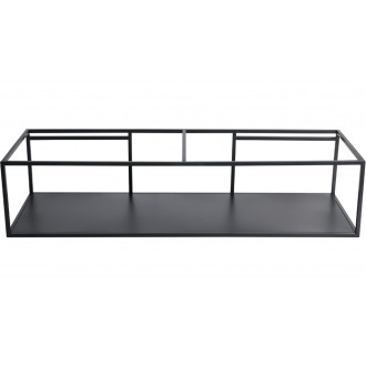 CERANO - Dvojumyvadlo z litého mramoru Dualia s podpěrnou konzolí - nástěnné - černá matná - 133x46x45 cm