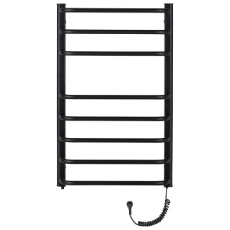 CERANO - Elektrický sušák ručníků Alessandro - 161 W - černá matná - 860x550 mm