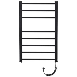 CERANO - Elektrický sušák ručníků Domenico - 128 W - černá matná - 860x550 mm