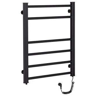 CERANO - Elektrický sušák ručníků Domenico - 97 W - černá matná - 660x550 mm