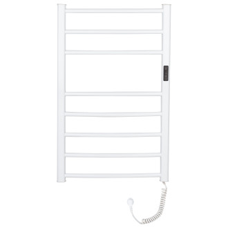 CERANO - Elektrický sušák ručníků Luca, s displejem - 128 W - bílá lesklá - 860x550 mm