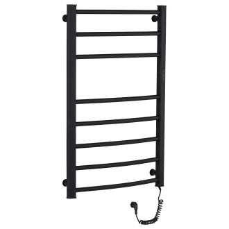 CERANO - Elektrický sušák ručníků Luca, s displejem - 128 W - černá matná - 860x550 mm