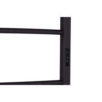 CERANO - Elektrický sušák ručníků Luca, s displejem - 128 W - černá matná - 860x550 mm