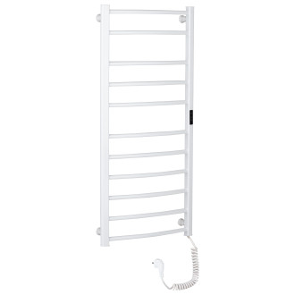 CERANO - Elektrický sušák ručníků Luca, s displejem - 187 W - bílá lesklá - 1160x550 mm