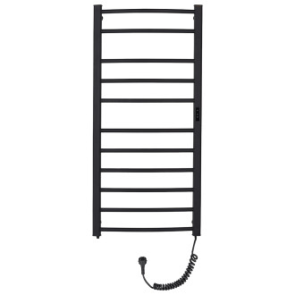 CERANO - Elektrický sušák ručníků Luca, s displejem - 187 W - černá matná - 1160x550 mm