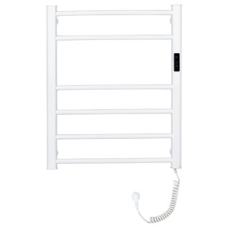 CERANO - Elektrický sušák ručníků Luca, s displejem - 97 W - bílá lesklá - 660x550 mm