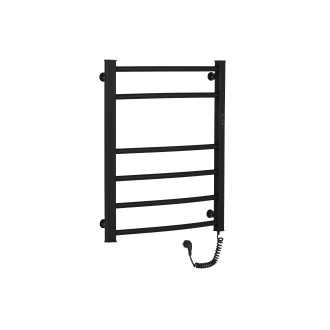 CERANO - Elektrický sušák ručníků Luca, s displejem - 97 W - černá matná - 660x550 mm