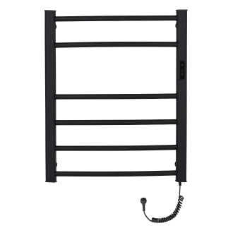 CERANO - Elektrický sušák ručníků Luca, s displejem - 97 W - černá matná - 660x550 mm