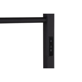 CERANO - Elektrický sušák ručníků Luca, s displejem - 97 W - černá matná - 660x550 mm