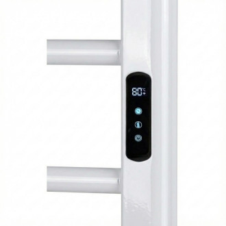 CERANO - Elektrický sušák ručníků Ramus, s displejem - 160W - bílá lesklá - 1400x30 mm