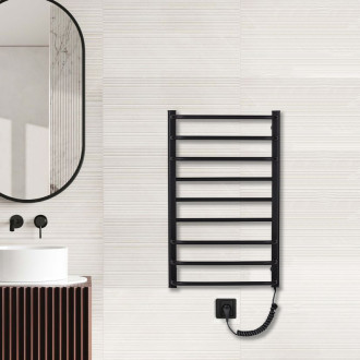 CERANO - Elektrický sušák ručníků Ricardo - 158 W - černá matná - 860x550 mm