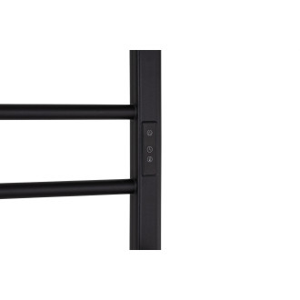 CERANO - Elektrický sušák ručníků Ricardo, s displejem - 126 W - černá matná - 660x550 mm