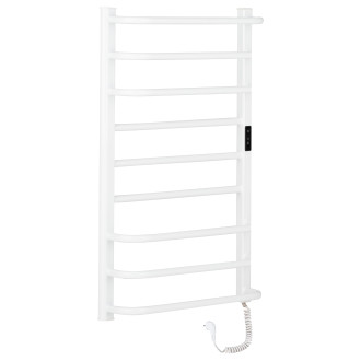 CERANO - Elektrický sušák ručníků Ricardo, s displejem - 158 W - bílá lesklá - 860x550 mm