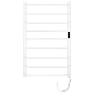 CERANO - Elektrický sušák ručníků Ricardo, s displejem - 158 W - bílá lesklá - 860x550 mm