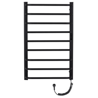 CERANO - Elektrický sušák ručníků Ricardo, s displejem - 158 W -černá matná - 860x550 mm