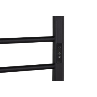 CERANO - Elektrický sušák ručníků Ricardo, s displejem - 158 W -černá matná - 860x550 mm