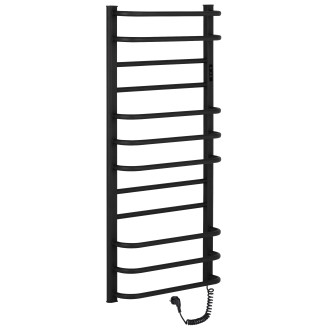 CERANO - Elektrický sušák ručníků Ricardo, s displejem - 229 W - černá matná - 1160x550 mm