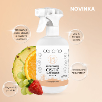 CERANO - Hydrofobní čistící prostředek na sprchové kouty - ovocná fantazie - 500 ml