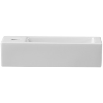 CERANO - Keramické umývátko Roberto, závěsné levé - bílá lesklá - 37,7x18,5 cm