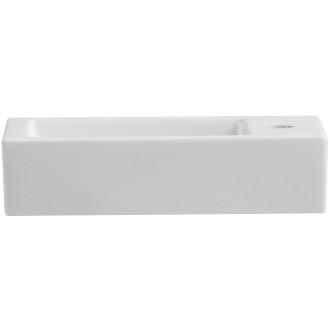 CERANO - Keramické umývátko Roberto, závěsné pravé - bílá lesklá - 37,7x18,5 cm