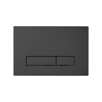 CERANO - Kompletní podomítkový WC set Lite/Norbi - bílá lesklá - WC tlačítko Slim, černé matné - předstěnová instalace/sádrokarton - 48,5x36,5 cm