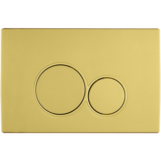 CERANO - Kompletní WC set Profi/Cesso - bílá lesklá - WC tlačítko Duo/Zlatá - předstěnová instalace - 49x36 cm