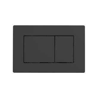 CERANO - Kompletní podomítkový WC set Lite/Verde - černá lesklá - WC tlačítko Classic, černé matné - předstěnová instalace/sádrokarton - 49x36 cm