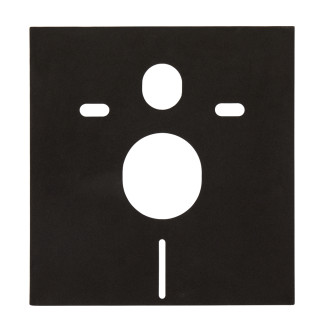 CERANO - Kompletní WC set Profi/Cesso - černá matná - WC tlačítko Line/Tmavě šedá - předstěnová instalace - 49x36 cm