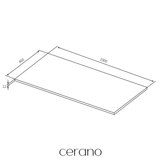 CERANO - Koupelnová deska z litého mramoru Elanys - bílá matná - 100x46x1,2 cm