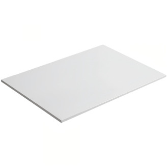 CERANO - Koupelnová deska z litého mramoru Elanys - 12 mm - bílá matná - 60 cm