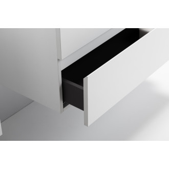 CERANO - Koupelnová skříňka Carole - bílá matná + umyvadlo z lit. mramoru Vita - bílá lesklá - 70x58x46 cm