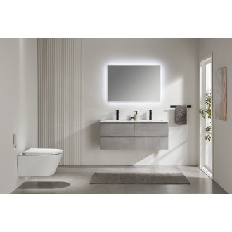 CERANO - Koupelnová skříňka Carole + keramické dvojumyvadlo Todo - betonově šedá - 121x49,5x46,5 cm