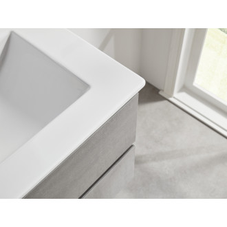 CERANO - Koupelnová skříňka Carole + keramické umyvadlo Todo - betonově šedá - 61x49,5x46,5 cm