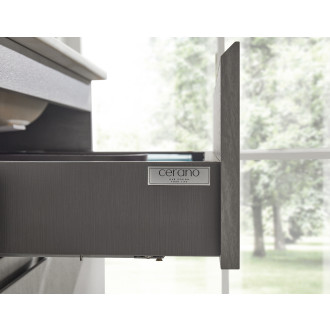 CERANO - Koupelnová skříňka Carole + keramické umyvadlo Todo - betonově šedá - 71x49,5x46,5 cm