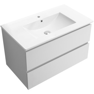 CERANO - Koupelnová skříňka Carole + keramické umyvadlo Todo - bílá matná - 81x49,5x46,5 cm