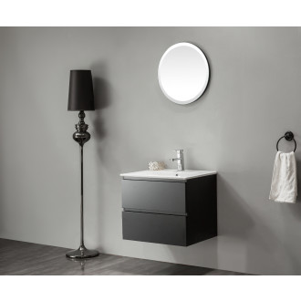 CERANO - Koupelnová skříňka Carole + keramické umyvadlo Todo - černá matná - 71x49,5x46,5 cm