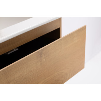 CERANO - Koupelnová skříňka Carole + keramické umyvadlo Todo - dub medový - 61x49,5x46,5 cm