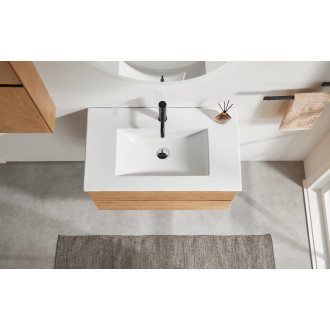 CERANO - Koupelnová skříňka Carole + keramické umyvadlo Todo - dub medový - 71x49,5x46,5 cm