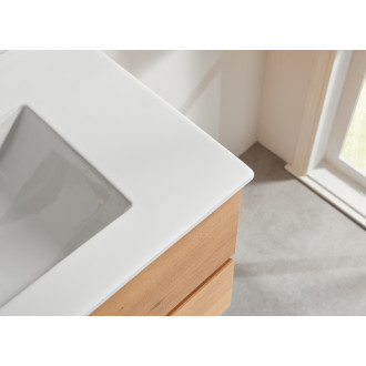 CERANO - Koupelnová skříňka Carole + keramické umyvadlo Todo - dub medový - 71x49,5x46,5 cm