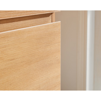 CERANO - Koupelnová skříňka Carole + keramické umyvadlo Todo - dub medový - 81x49,5x46,5 cm