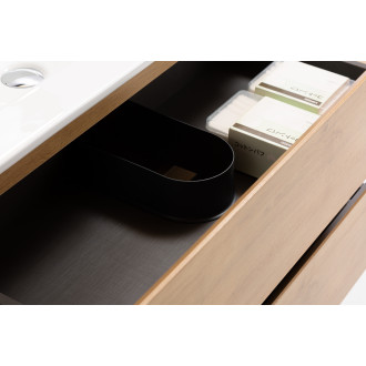 CERANO - Koupelnová skříňka Carole + keramické umyvadlo Todo - dub medový - 81x49,5x46,5 cm