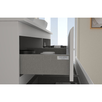 CERANO - Koupelnová skříňka Carole s deskou pod umyvadlo - 18 mm - bílá matná - 161x49,8x46,5 cm